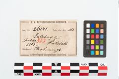 Etikett zu Bronzearmreif (NHMW-PRAE-026141)